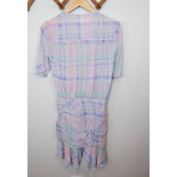 Veronica Beard Womens Dakota Plaid Silk Mini Dress, size 6 - Picture 9 of 16